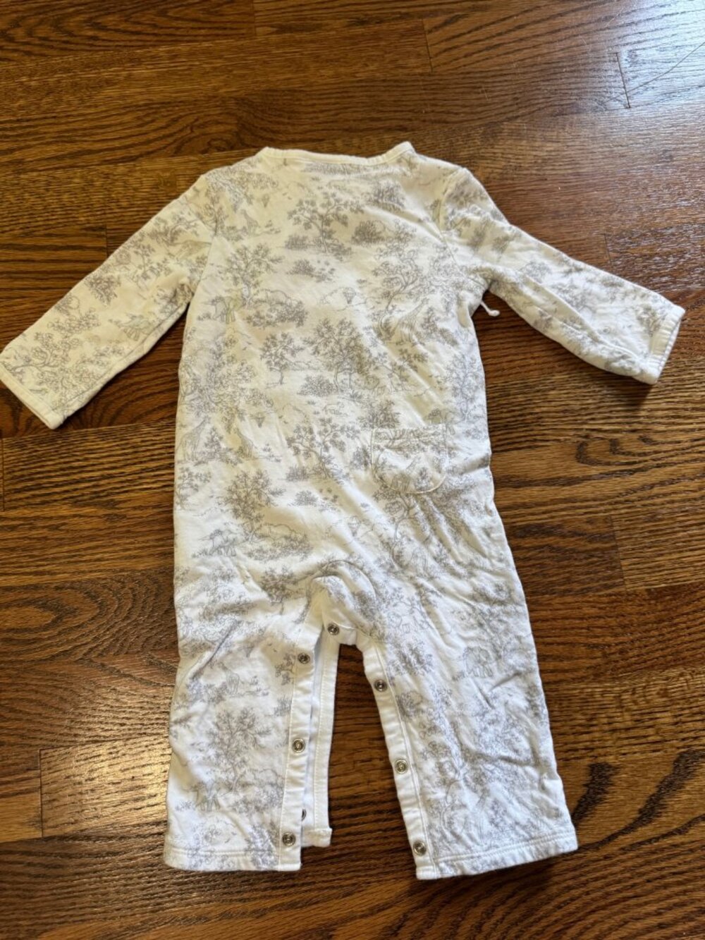 Janie and Jack Safari Toile Wrap Romper | 6-12M